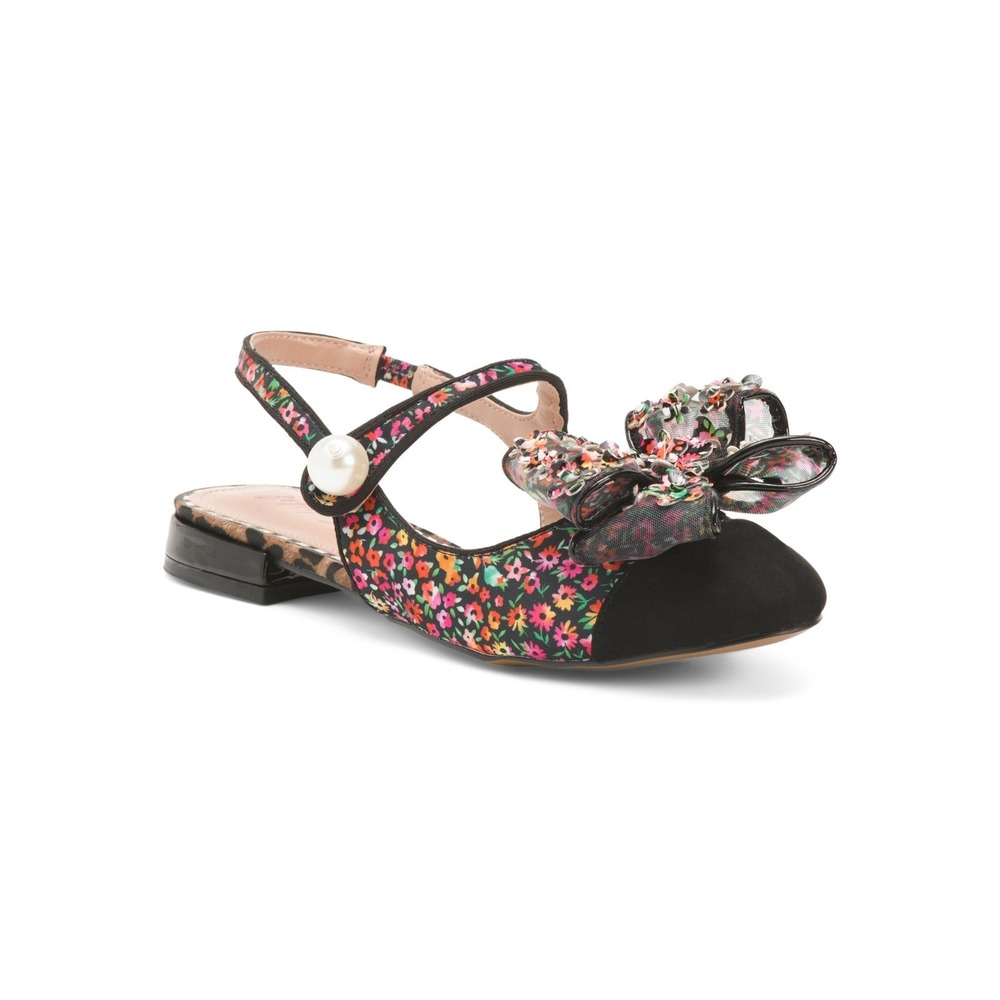 New in Box Women's Betsey Johnson Livy Women's Black Ditsy Floral - Size 5